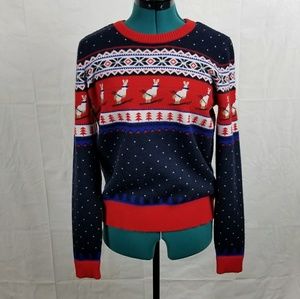 Abercrombie and Fitch Skiing bunny rabbit sweater